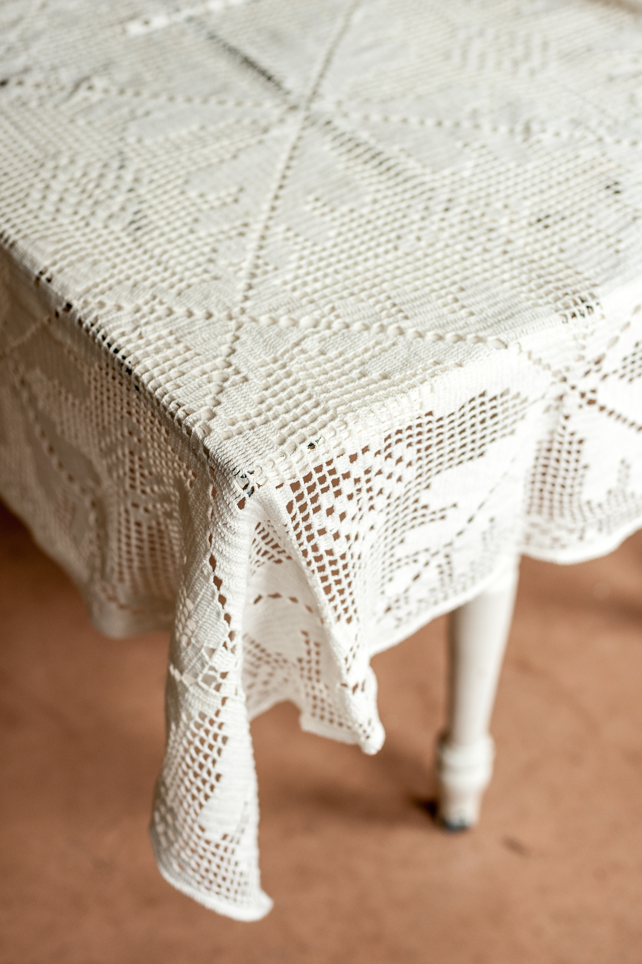 Tablecloth (Large White Crocheted Lace) MacFarlands Events