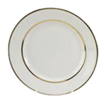 GOLD BAND DINNER PLATE 12″